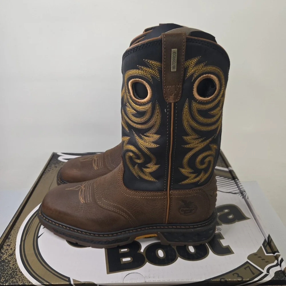 Georgia Boot Carbo-Tec LT Waterproof Pull-On Work Boot GB00266 Boots Size 8.5 M